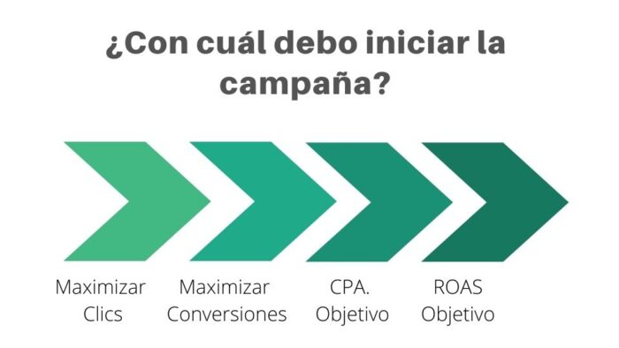 Inicio de la campaña google ads