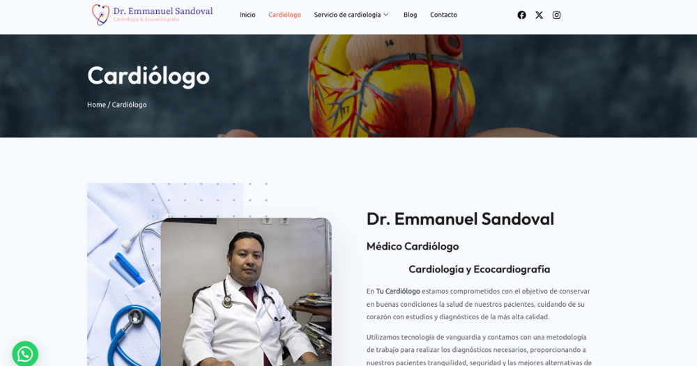 Sitio Dr.Emanuel Cardiologo muestra