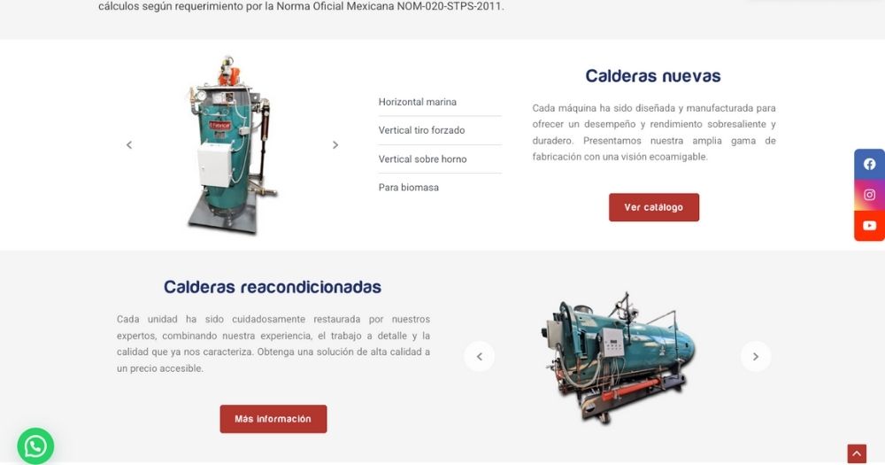 Sitio Fabrical muestra