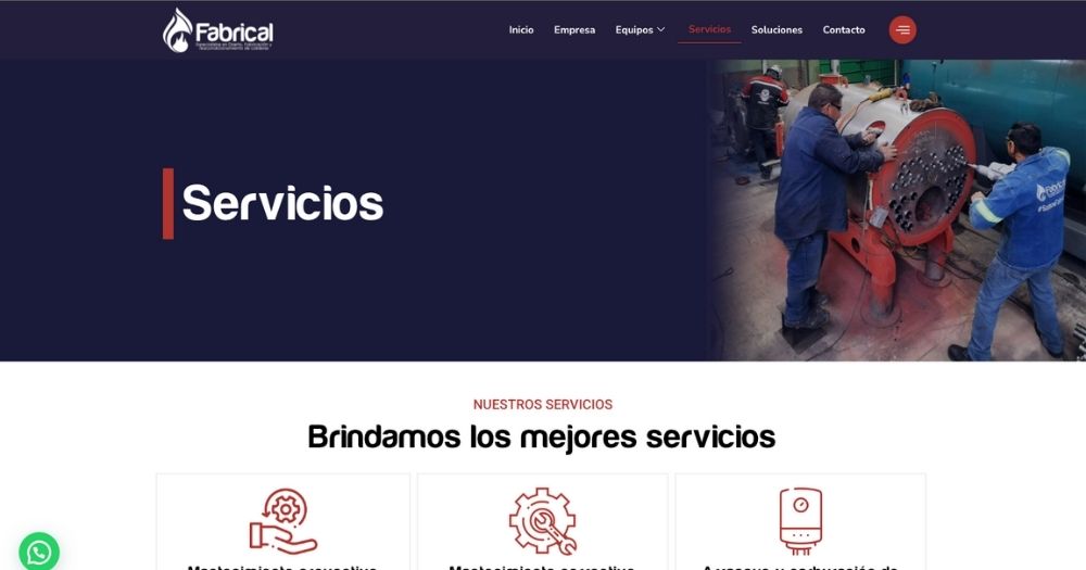 Sitio Fabrical muestra