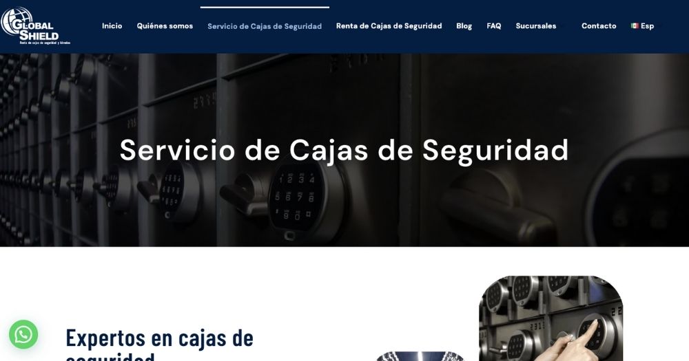 Sitio GlobalShield muestra