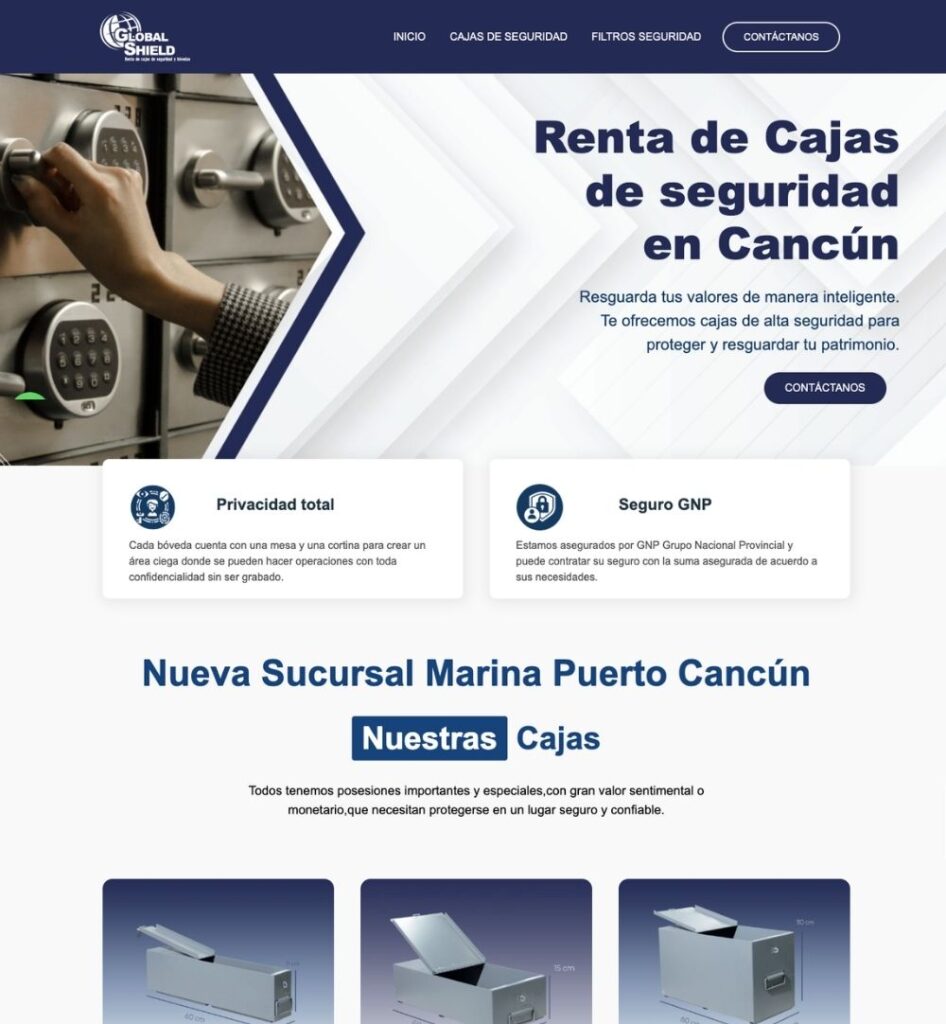 Sitio GlobalShield Landing