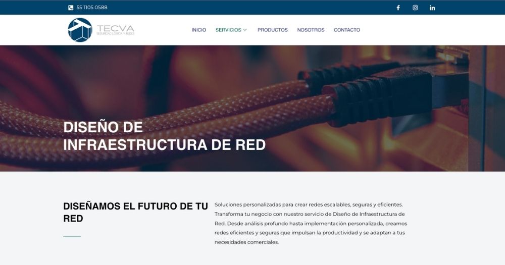 Sitio TECVA muestra