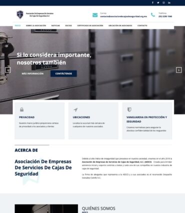 Sitio Asociación de Empresas de Servicios de Cajas de Seguridad, A.C.
