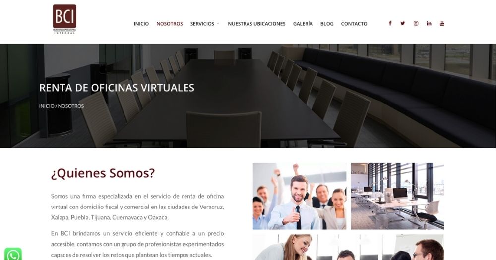 Sitio BCI México muestra