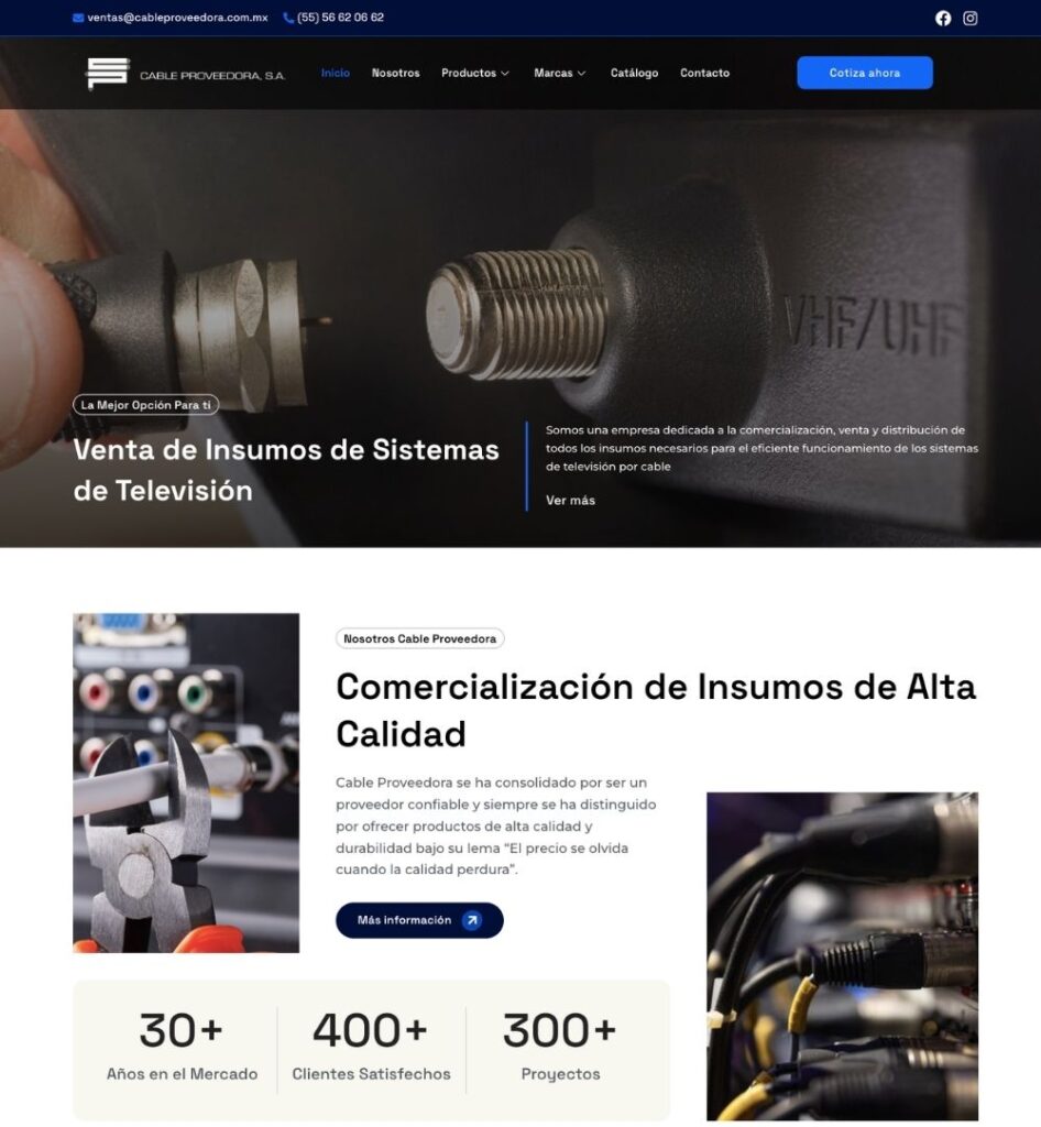 Sitio Cable Proveedora