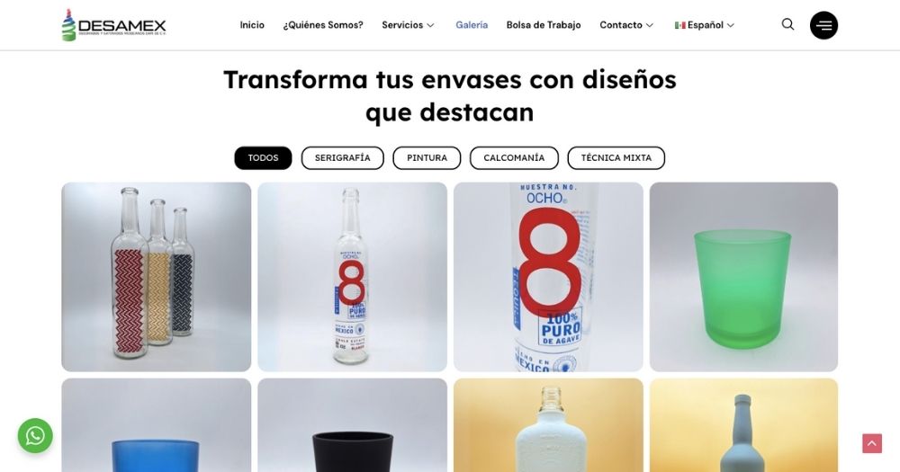 Sitio desamex muestra