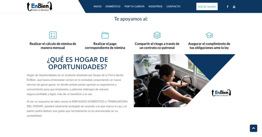 Sitio EnBien muestra