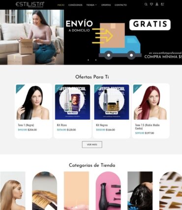 Sitio Estilista Profesional e-commerce