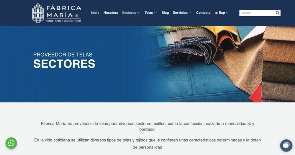Sitio Fabrica Maria muestra