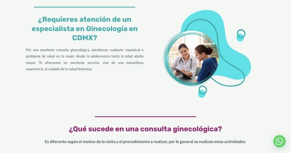Sitio Gineco CDMX muestra