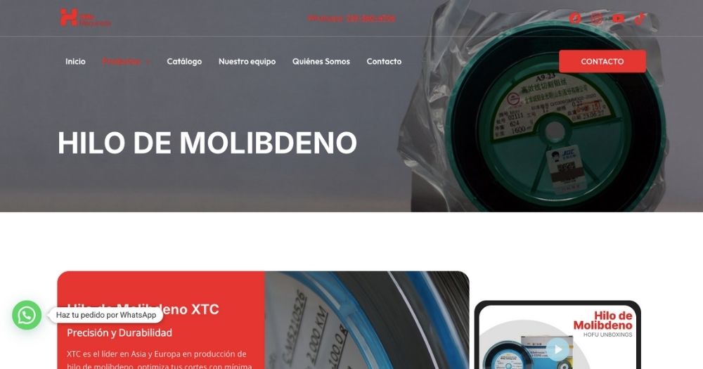Sitio Hofu Maquinaria muestra