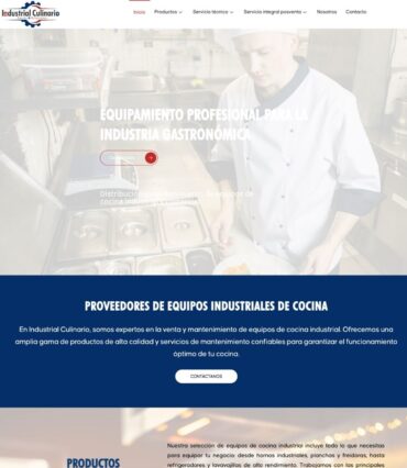 Sitio industrial culinario muestra