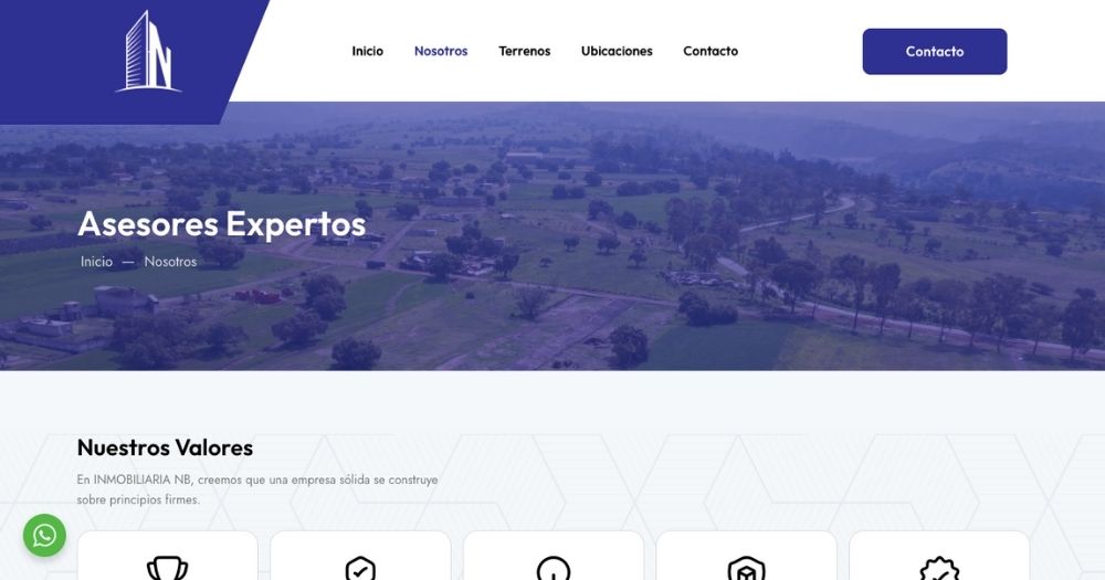 Sitio Inmobiliaria NB muestra