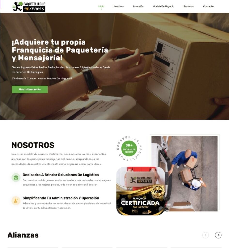 Sitio Paquetellegueexpress