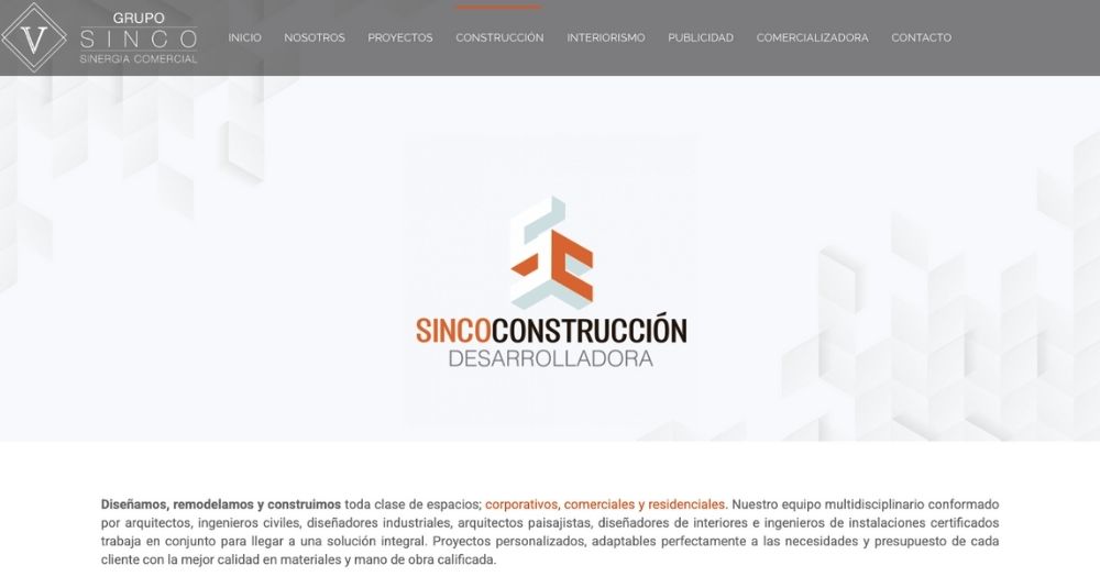 Sitio Sinergia Comercial Muestra