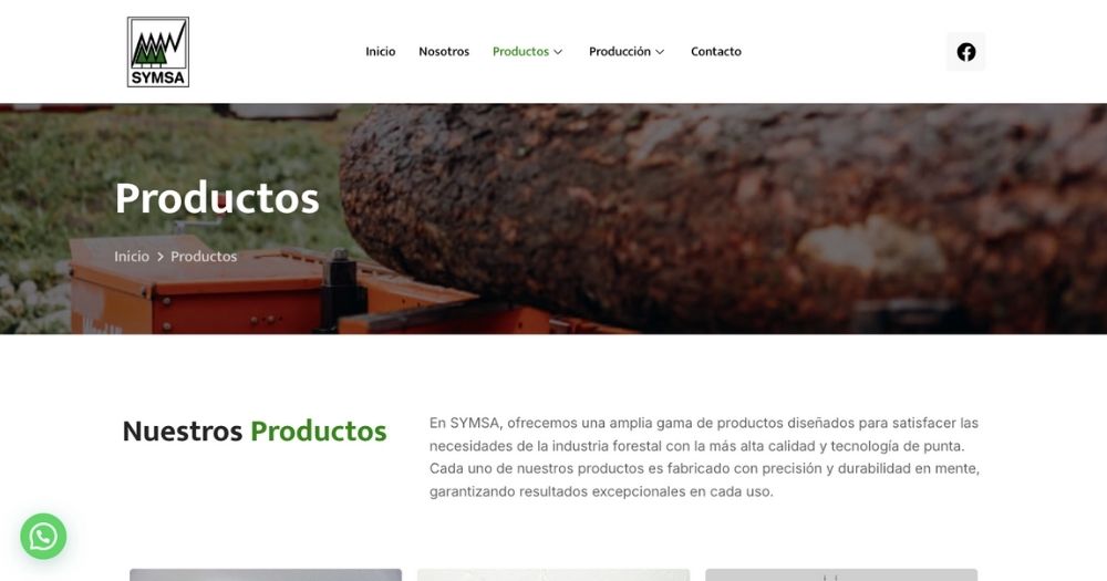 Sitio Symsa muestra