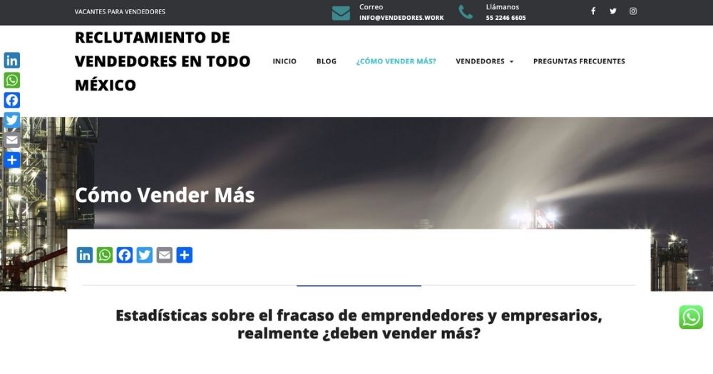 Sitio Vendedores Work Landing