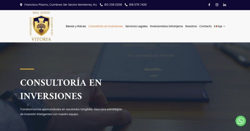 Sitio Vitoria Real Estate Muestra