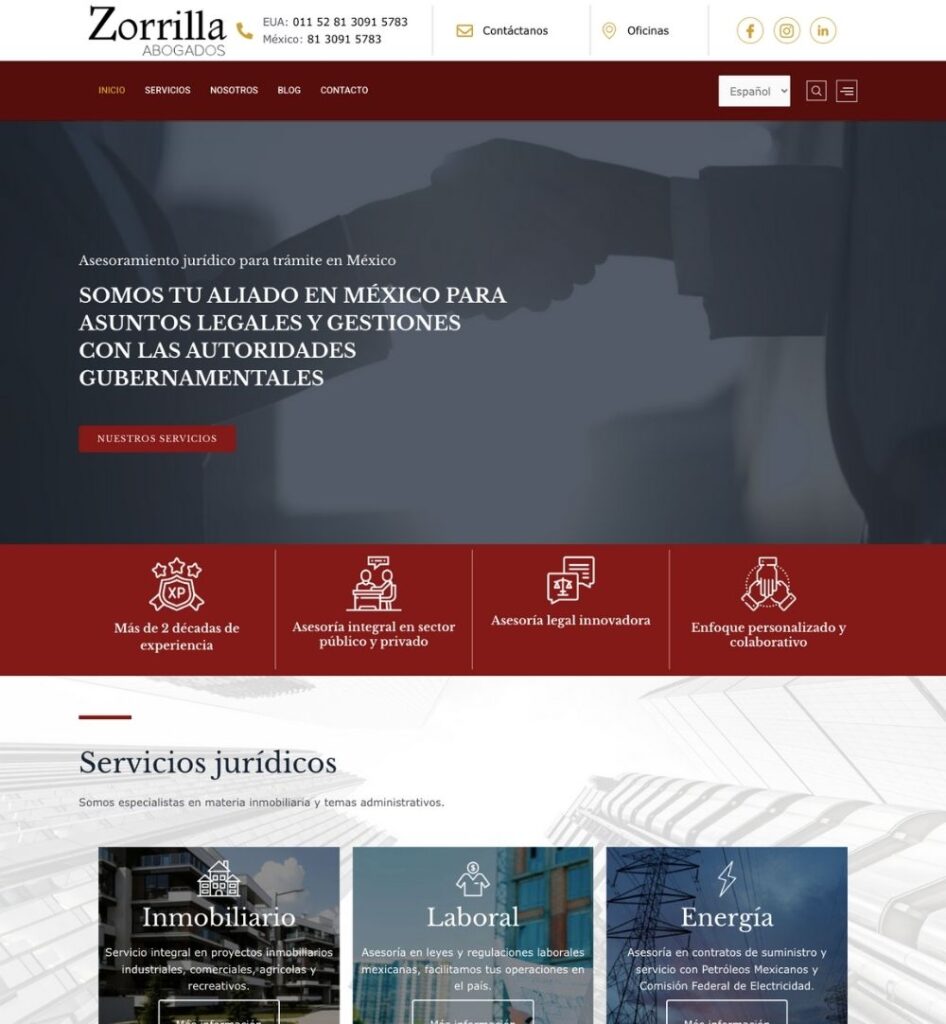 Sitio Abogados Zorrilla