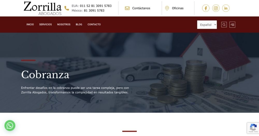 Sitio Abogados Zorrilla Muestra